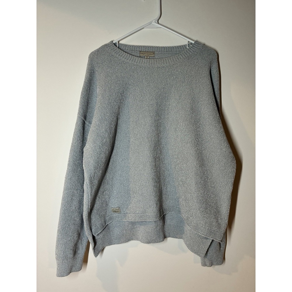 Simply Southern knit sweater light gray high-low hemline XL‎ Soft Warm Winter
